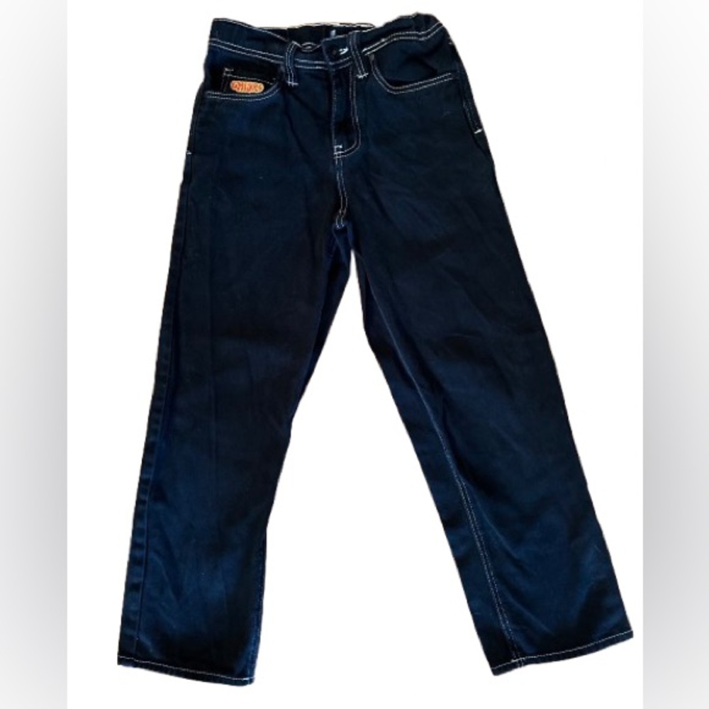 Empyre Kids Embroidered Loose Fit Black Denim Skate Jeans size 24